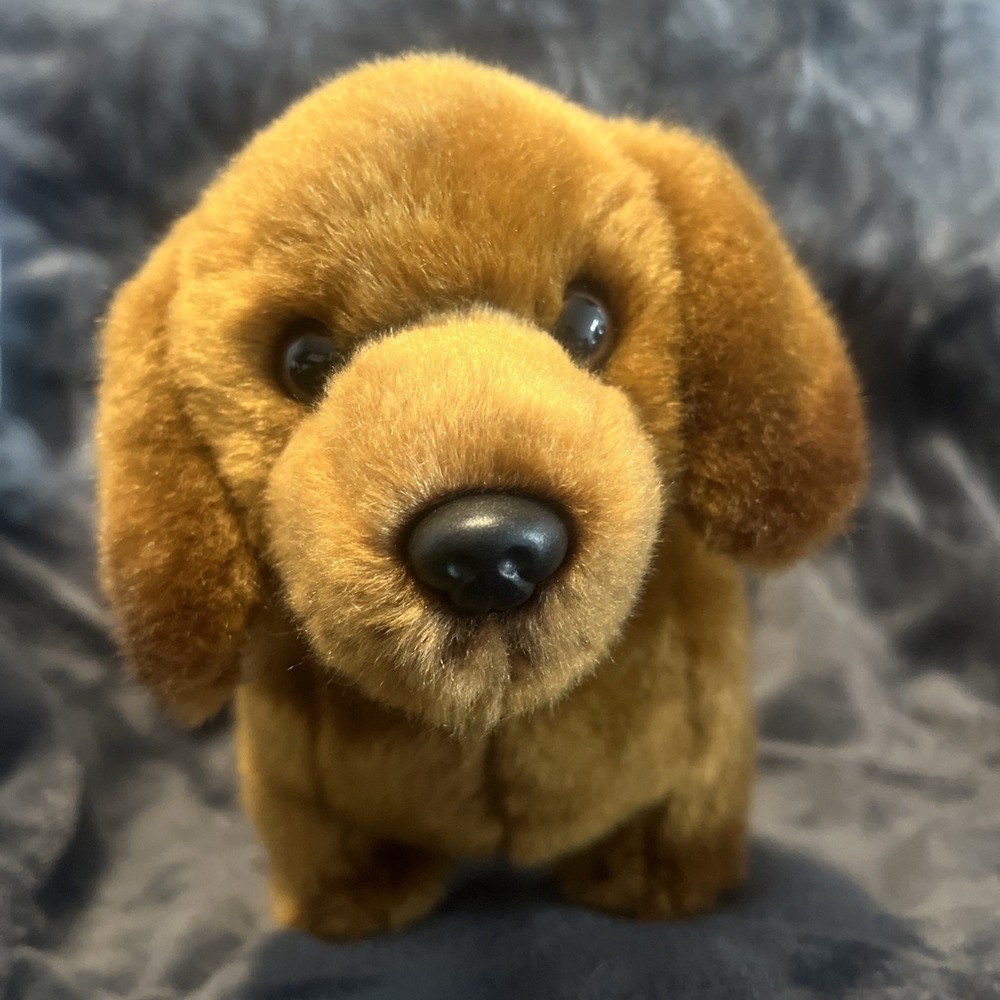 The Bearington Collection Dexter The Dachshund Dog Plush - 12" Brown Weiner Dog